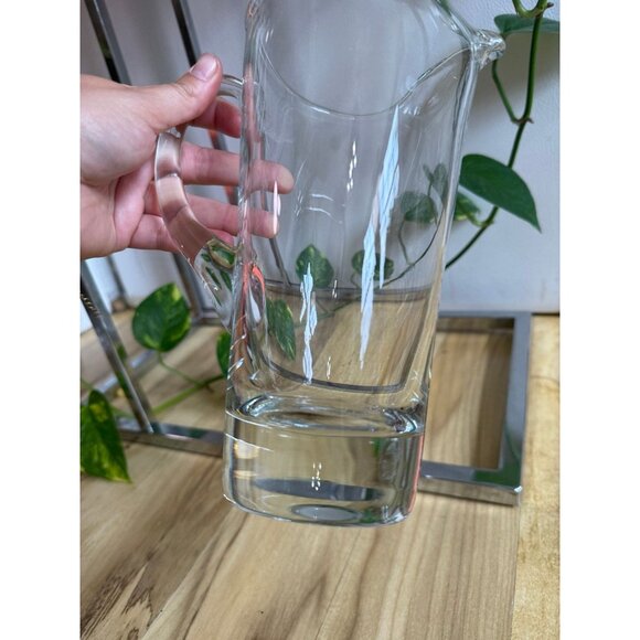 Clear Glass Pitcher with Handle and Pour Spout - Picture 5 of 6
